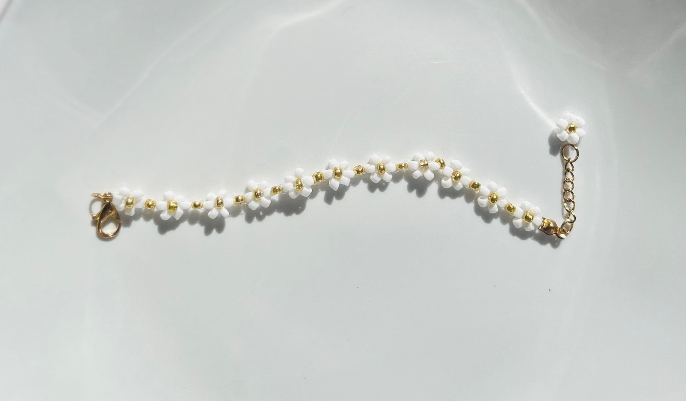 Full Flower bracelet – White